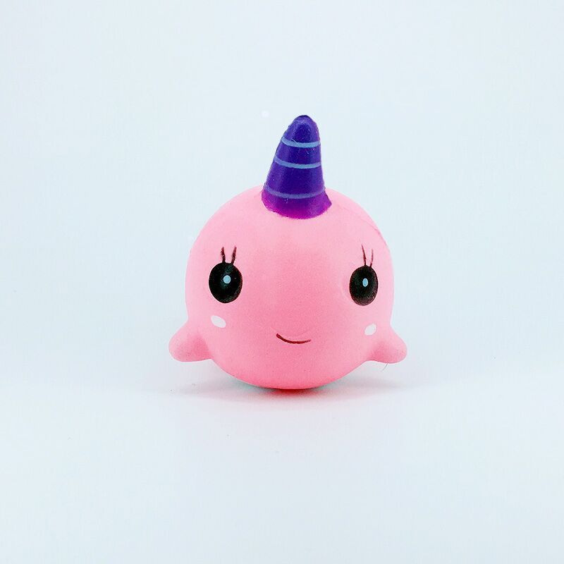 Squishy Slow-Rise Animal Figurines, Unicorn & Whale
