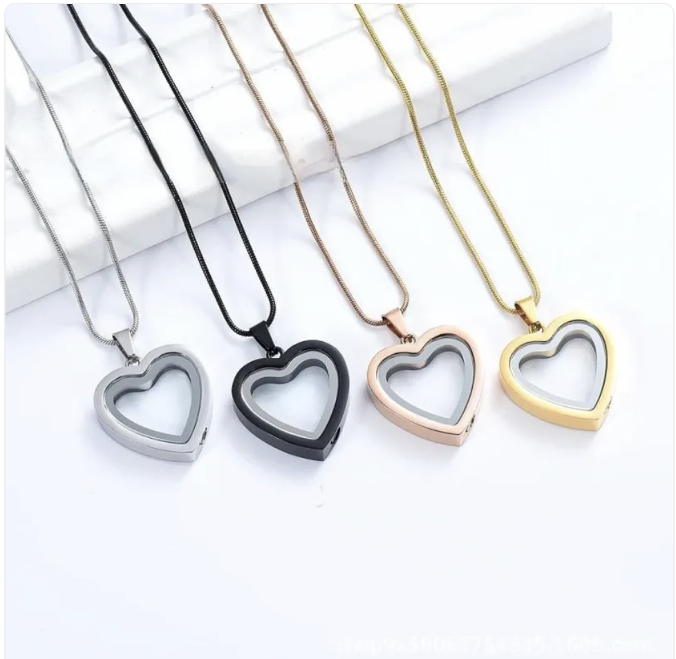 Heart-Shaped Memorial Necklace