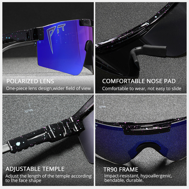Pit Viper Large Frame Polarized Cycling Sunglasses