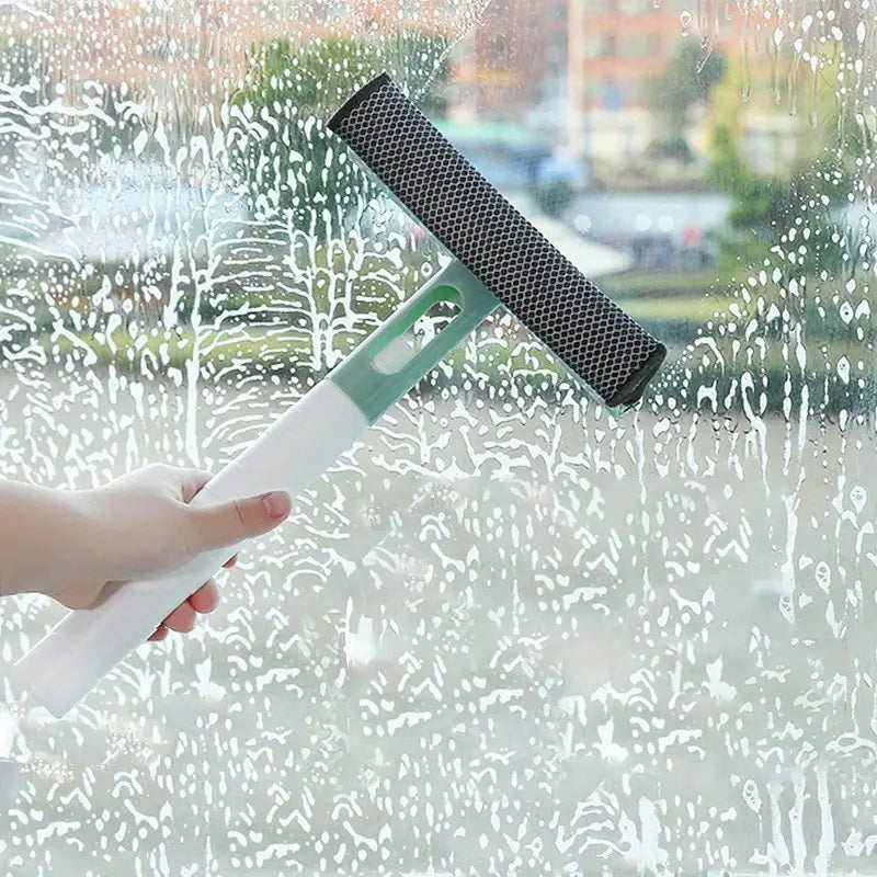 3-in-1 Glass Cleaner With Spray And Double-sided Wiper