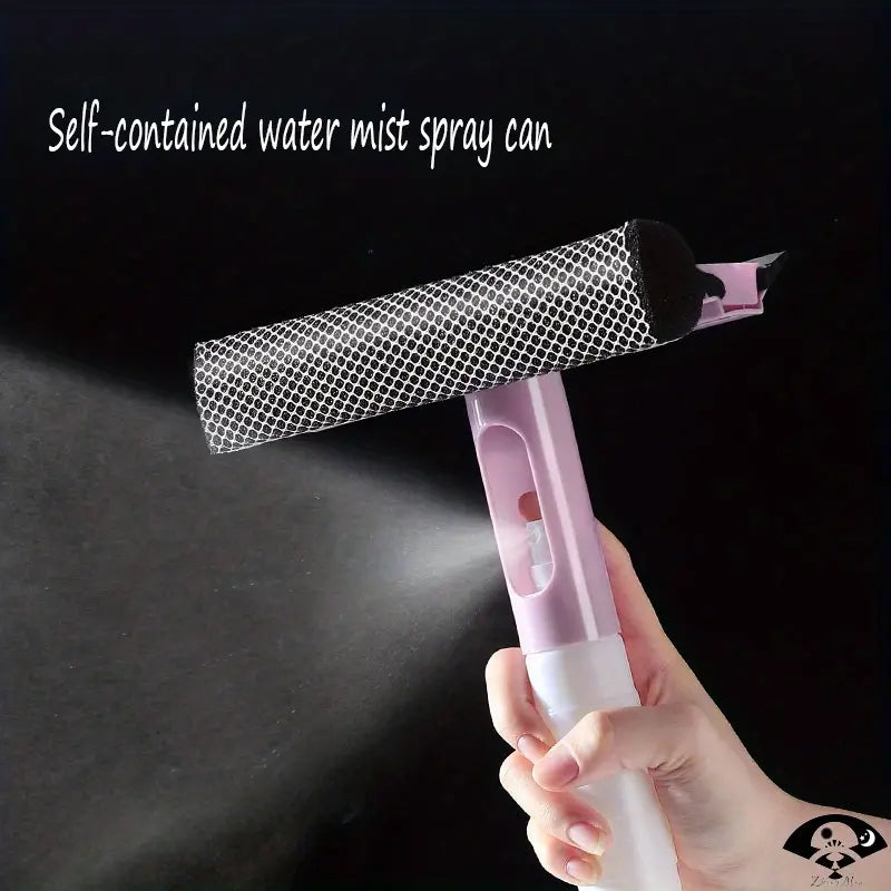 3-in-1 Glass Cleaner With Spray And Double-sided Wiper
