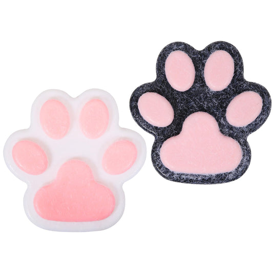 2pcs Squishy Cat Paw Squishy Toys5.5 in Big Cute Kawaii fufu SquishiesSticky Squishy Cat Paw Fur BallSuper Soft Squishy Stress Relief Funny Fidget Toys Novelty Things Suitable for Adults Kids